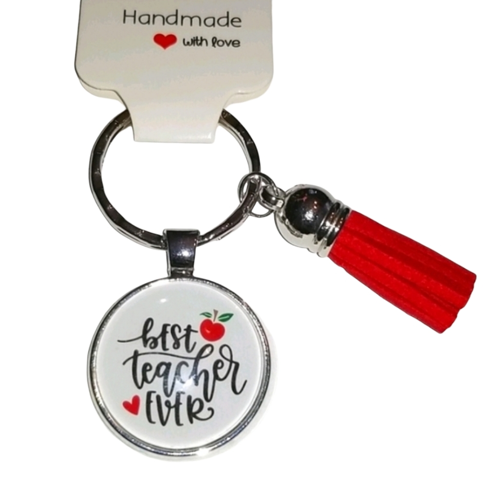 🌟Handcrafted Best Teacher Ever Keychain